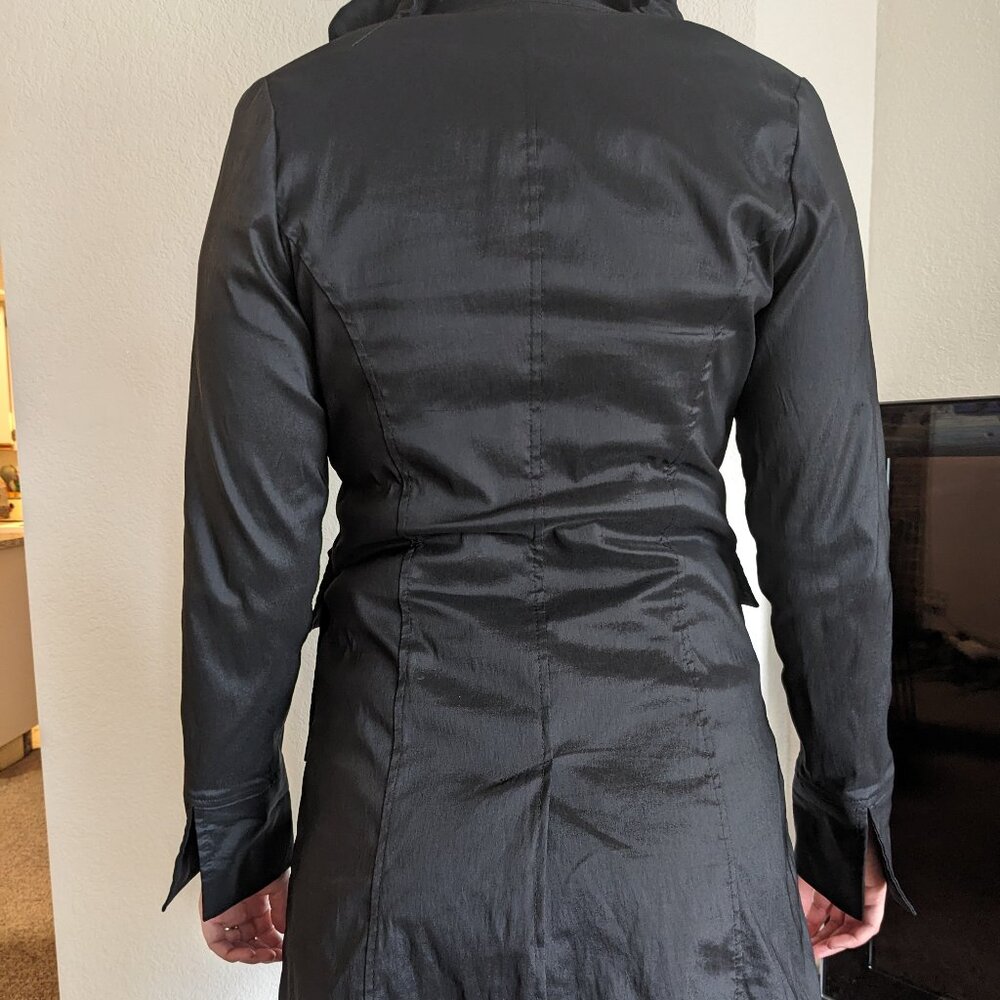 Joseph Ribkoff Long Formal Jacket with Statement Ruffle Collar - Picture 4 of 4